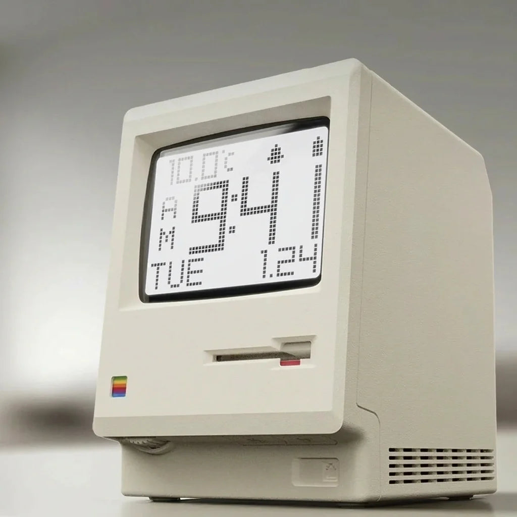 Horloge Rétro Style Maclock Électronique de Bureau