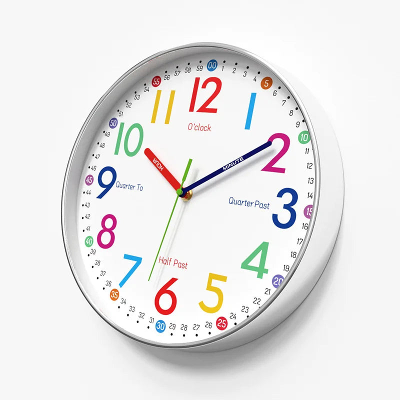 Horloge Murale Silencieuse Design Enfant Quartz 30cm