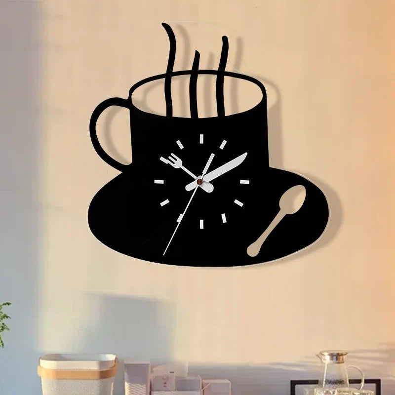 Horloge Murale Cuisine Design Tasse à Café