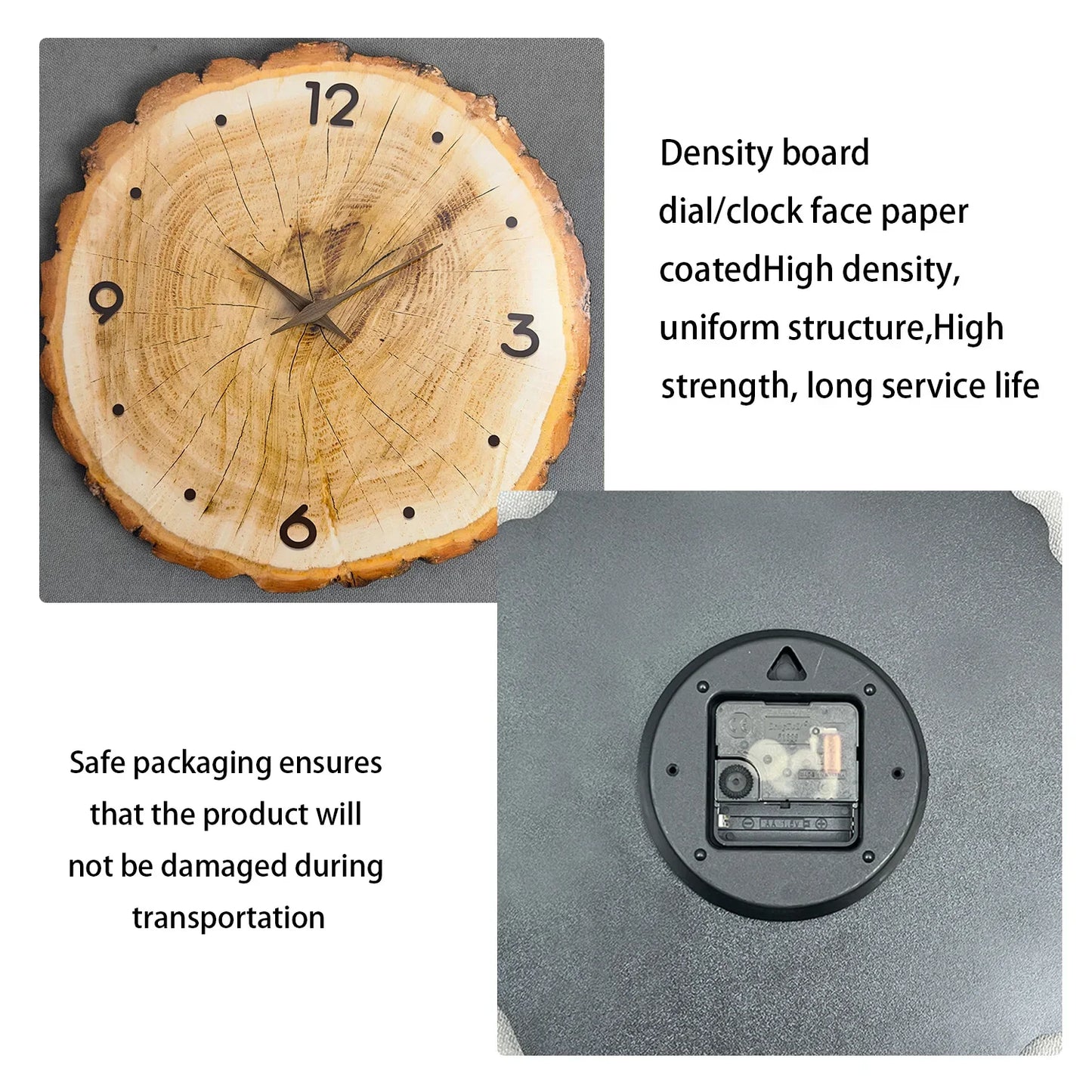 Horloge Murale Bois Style Bûche