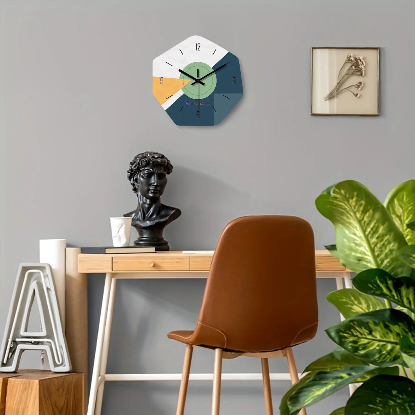 Horloge Murale Moderne Tricolore