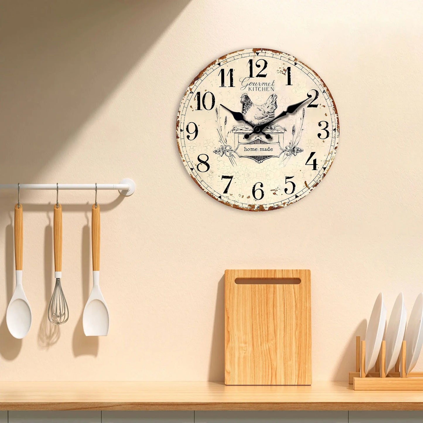 Horloge Murale Vintage Poule Campagnarde