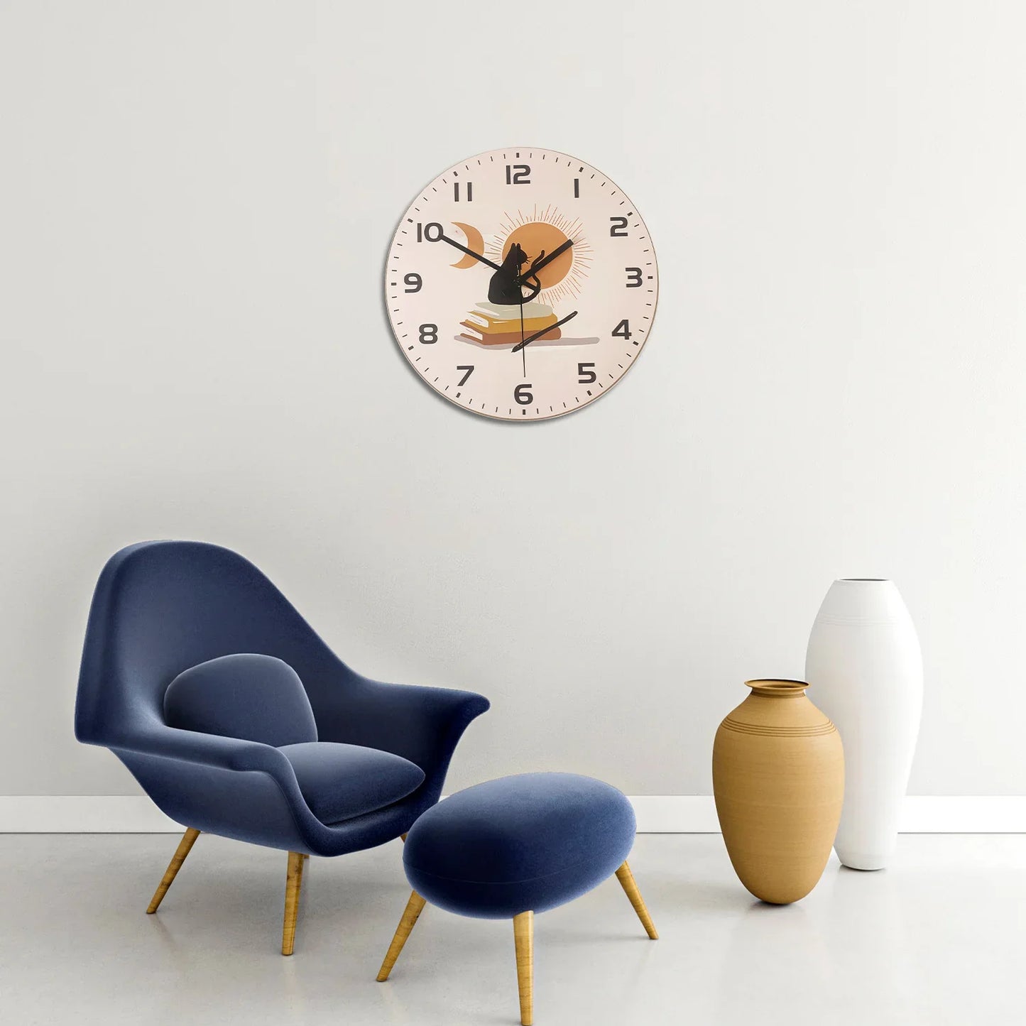 Horloge Chat Relax