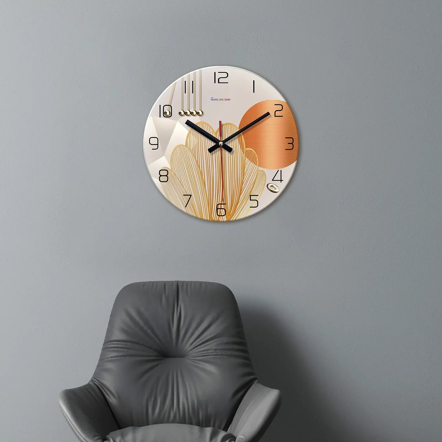 Horloge Murale Design Géométrie Abstraite