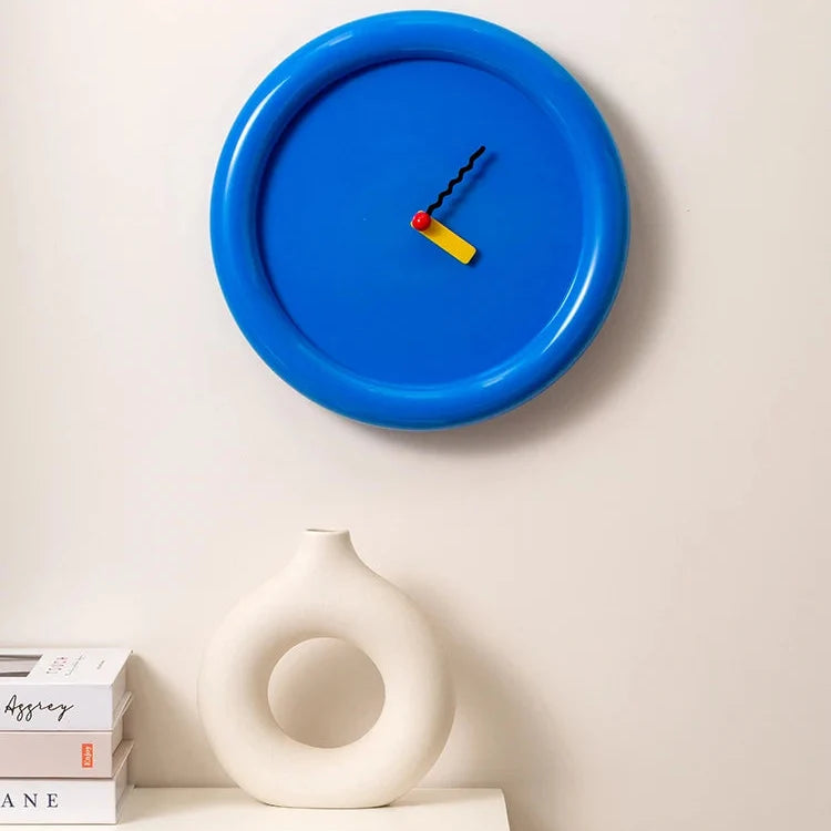 Horloge Murale Design Style Memphis Moderne Coloré