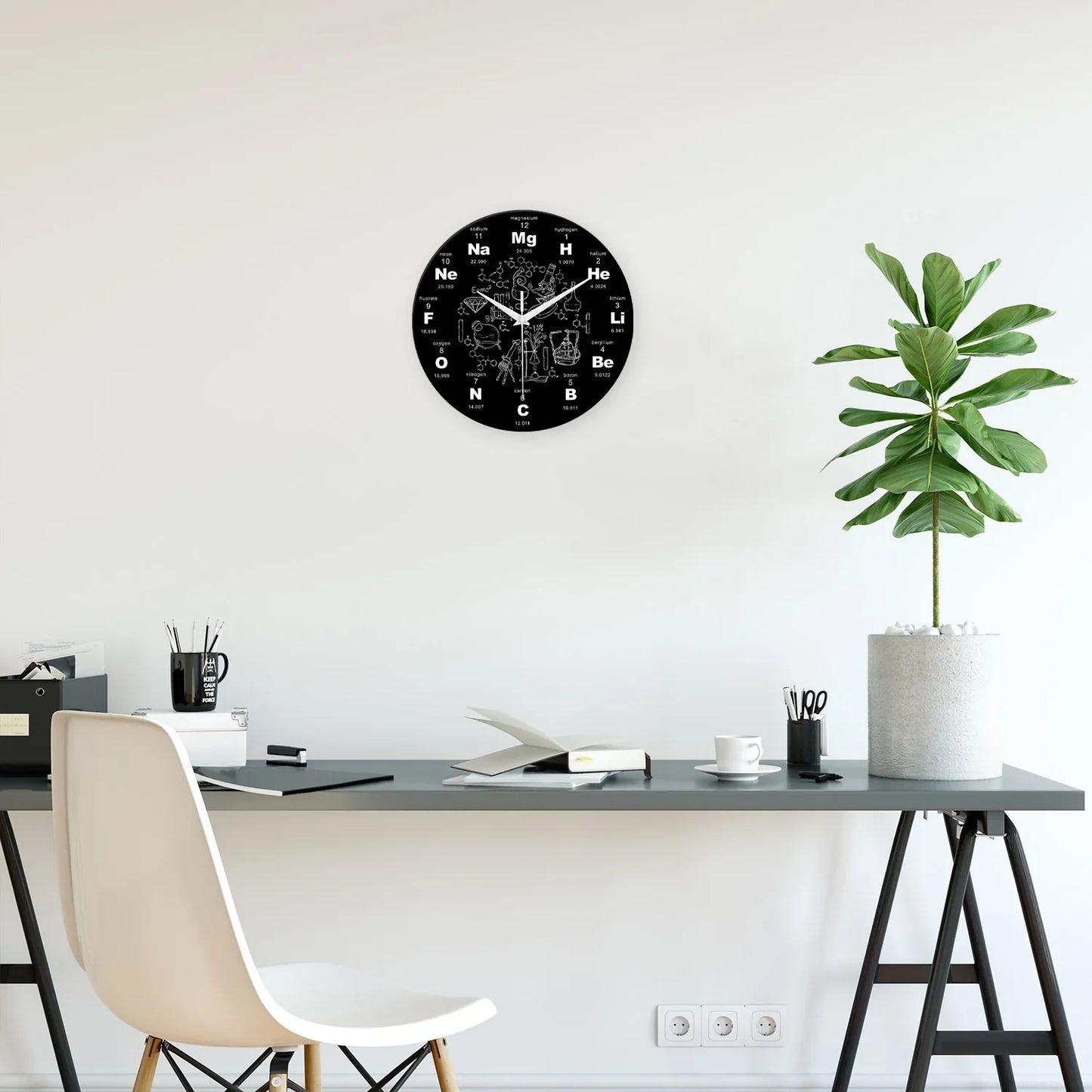 Horloge Murale Originale Éléments Chimiques