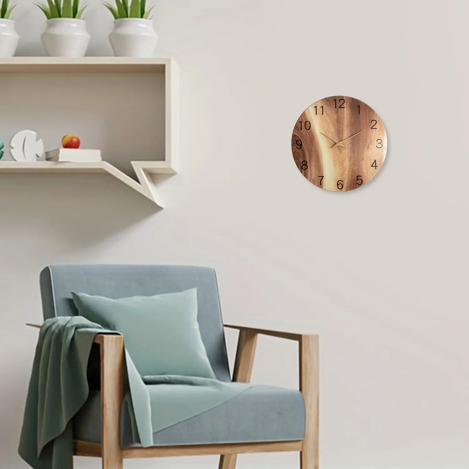 Horloge Murale Bois Style Scandinave