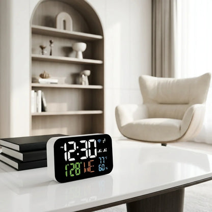 Horloge Numérique Design Moderne avec Écran LED et WiFi