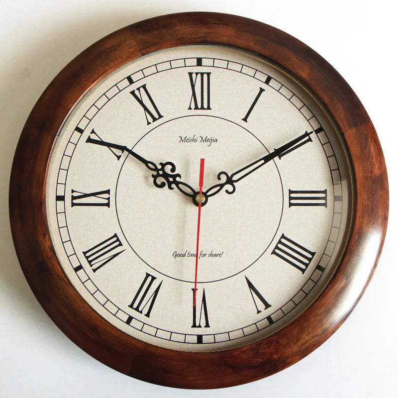 Horloge Murale Vintage Chiffres Romains