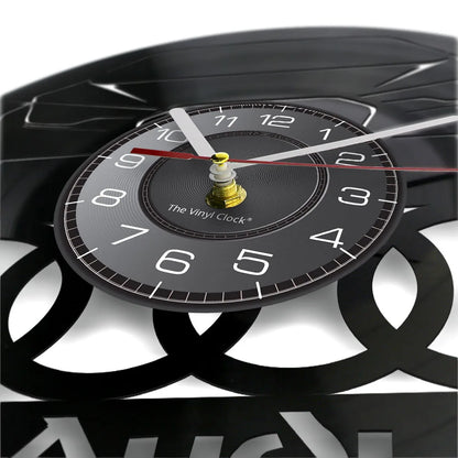 Horloge Murale Vintage Disque Vinyle AUDI