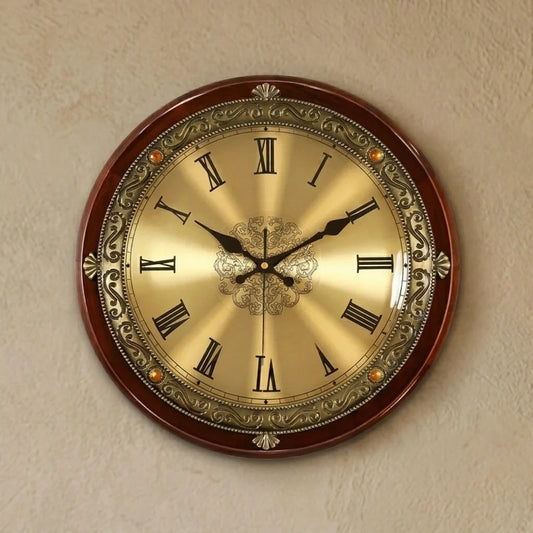 Horloge Murale Dorée Style Nordique Vintage