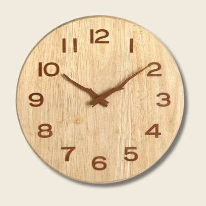 Horloge Murale Bois Style Japonais Épuré