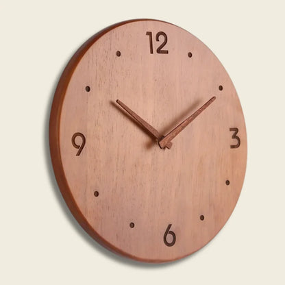 Horloge Murale Bois Style Japonais Épuré
