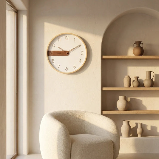 Horloge Murale Moderne Bois Ins Créative Simple