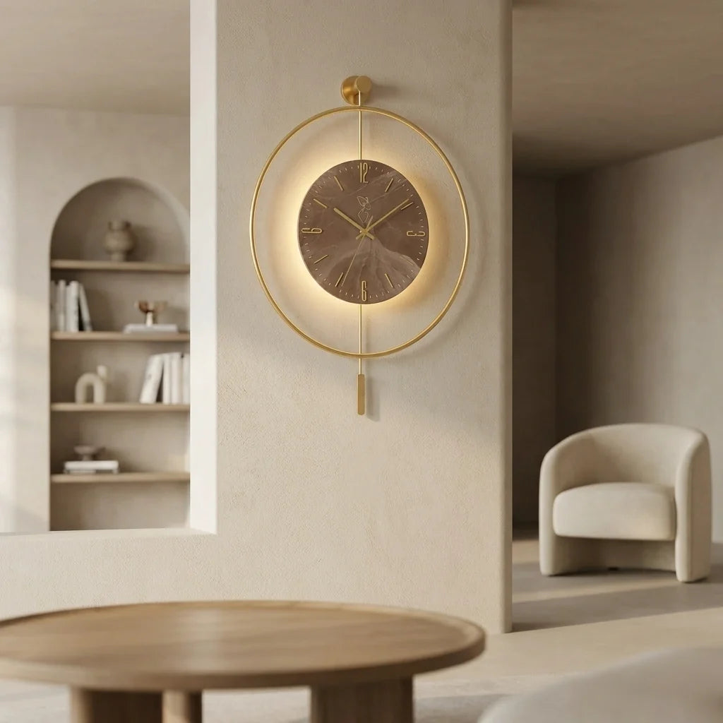 Grande Horloge Murale Moderne Led