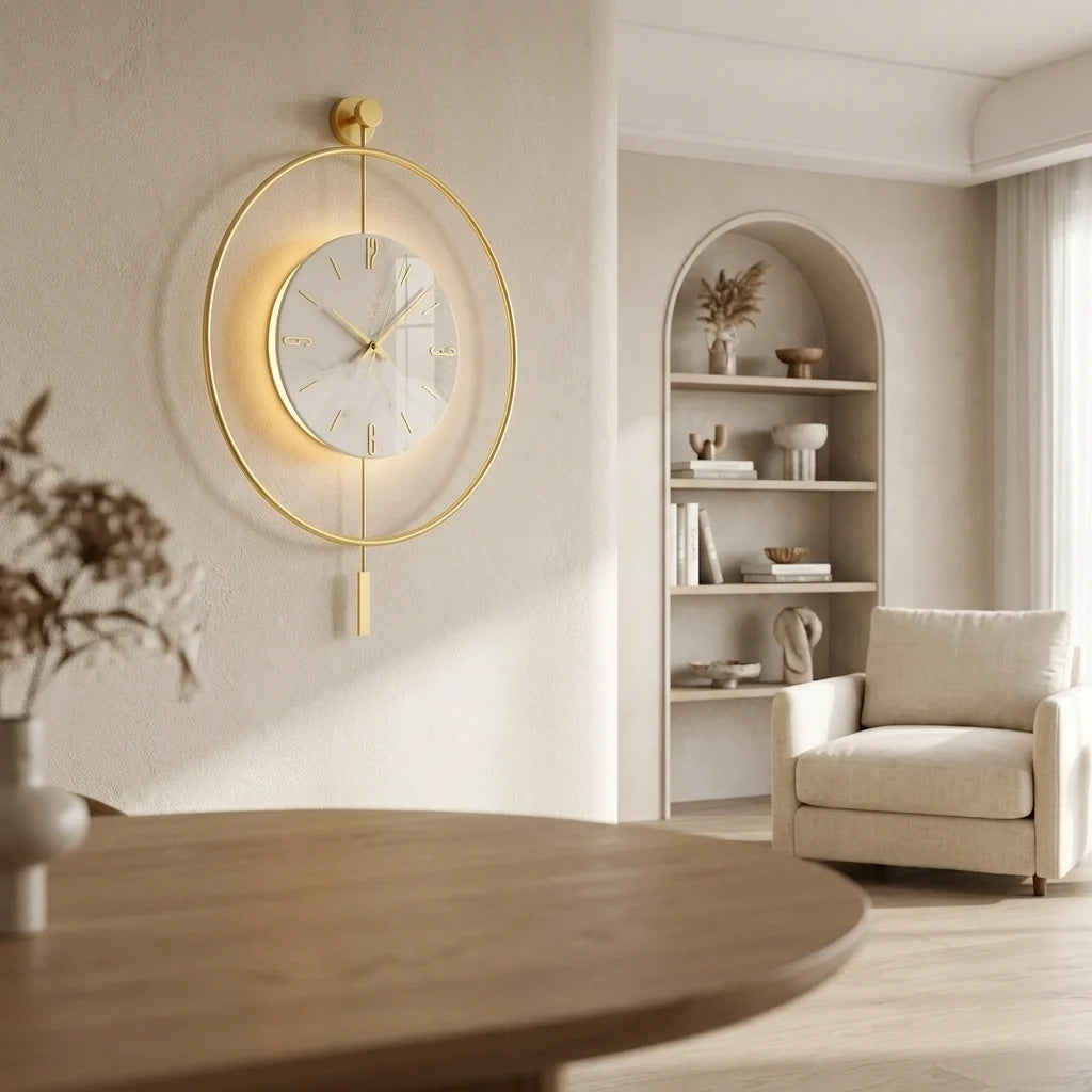 Grande Horloge Murale Moderne Led