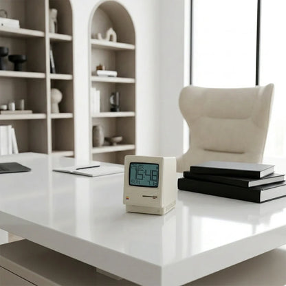Horloge Rétro Style Maclock Électronique de Bureau