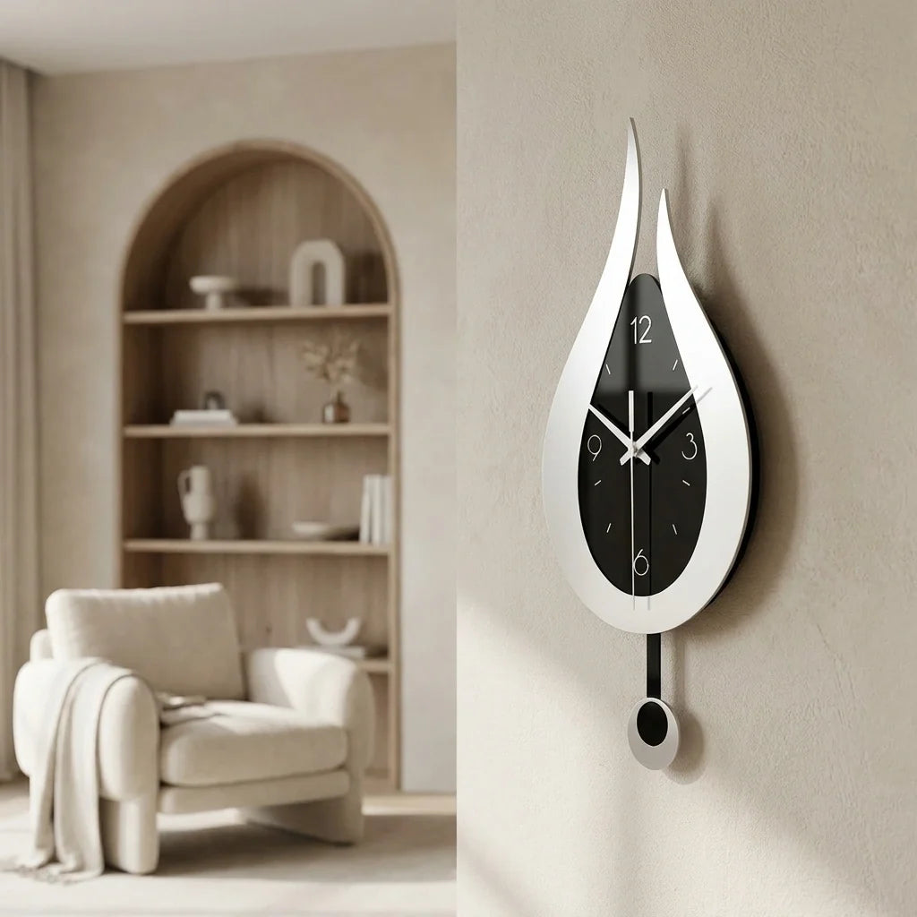 Horloge Pendule Murale Moderne Goutte d'Eau