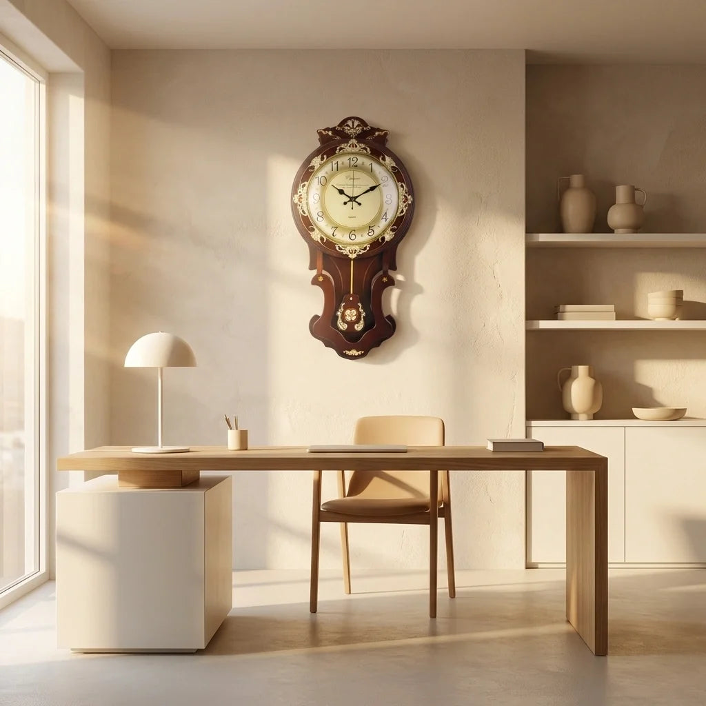 Horloge Pendule Bois Antique