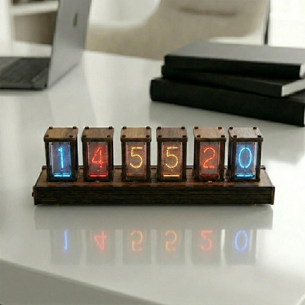 Horloge à Tube Nixie Style Rétro