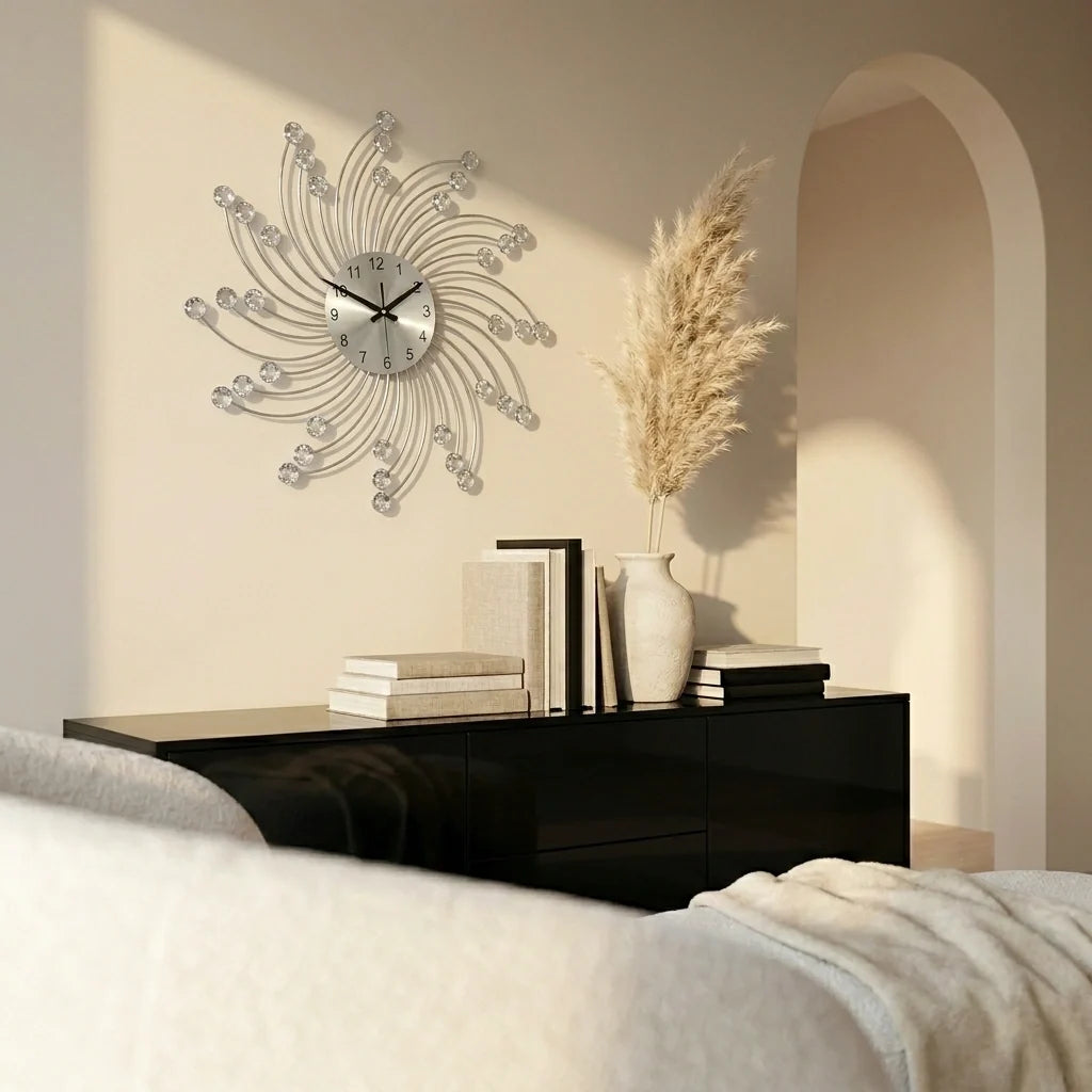 Horloge Murale diamants