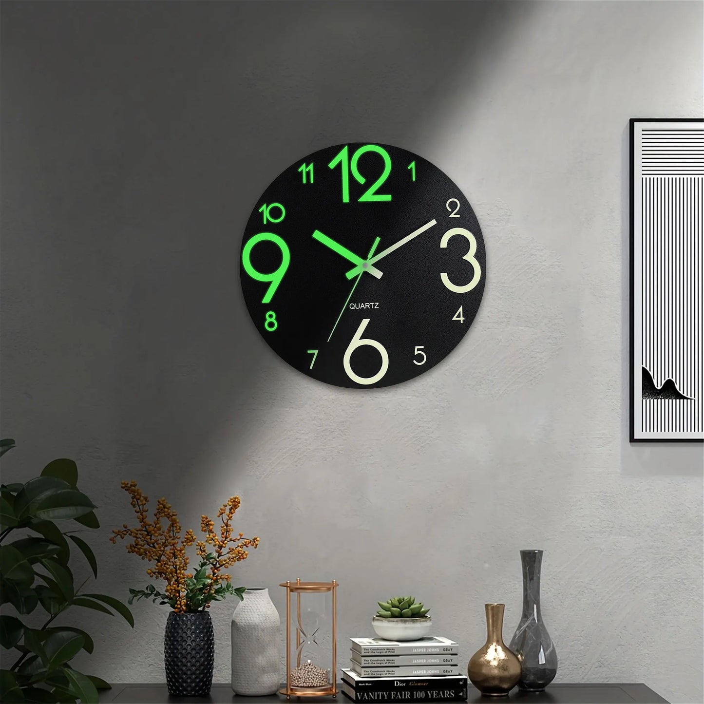 Horloge Murale Originale Ronde Chiffres Lumineux