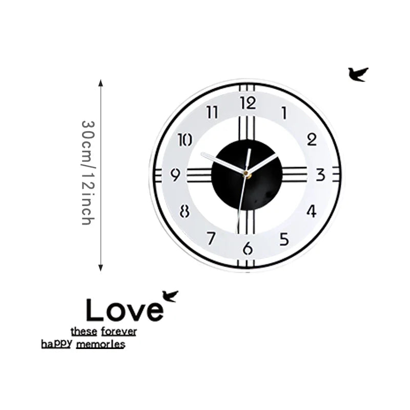 Horloge Murale Moderne Sans Cadre en Acrylique