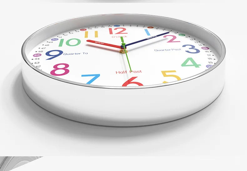 Horloge Murale Silencieuse Design Enfant Quartz 30cm