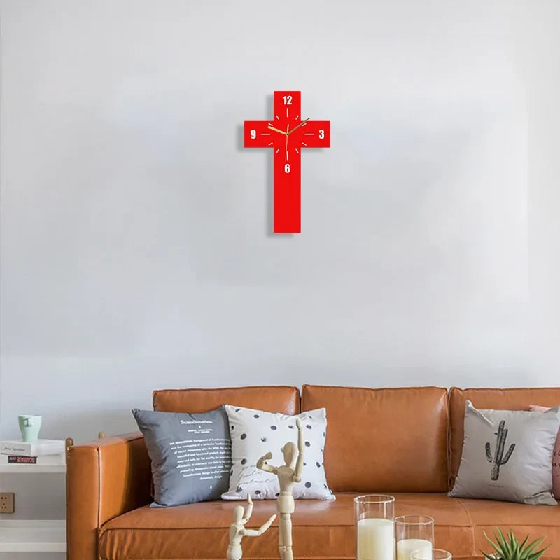 Horloge Murale Design Croix