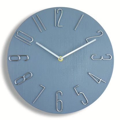 Horloge Murale Silencieuse Quartz Design Nordique Sans Aiguille