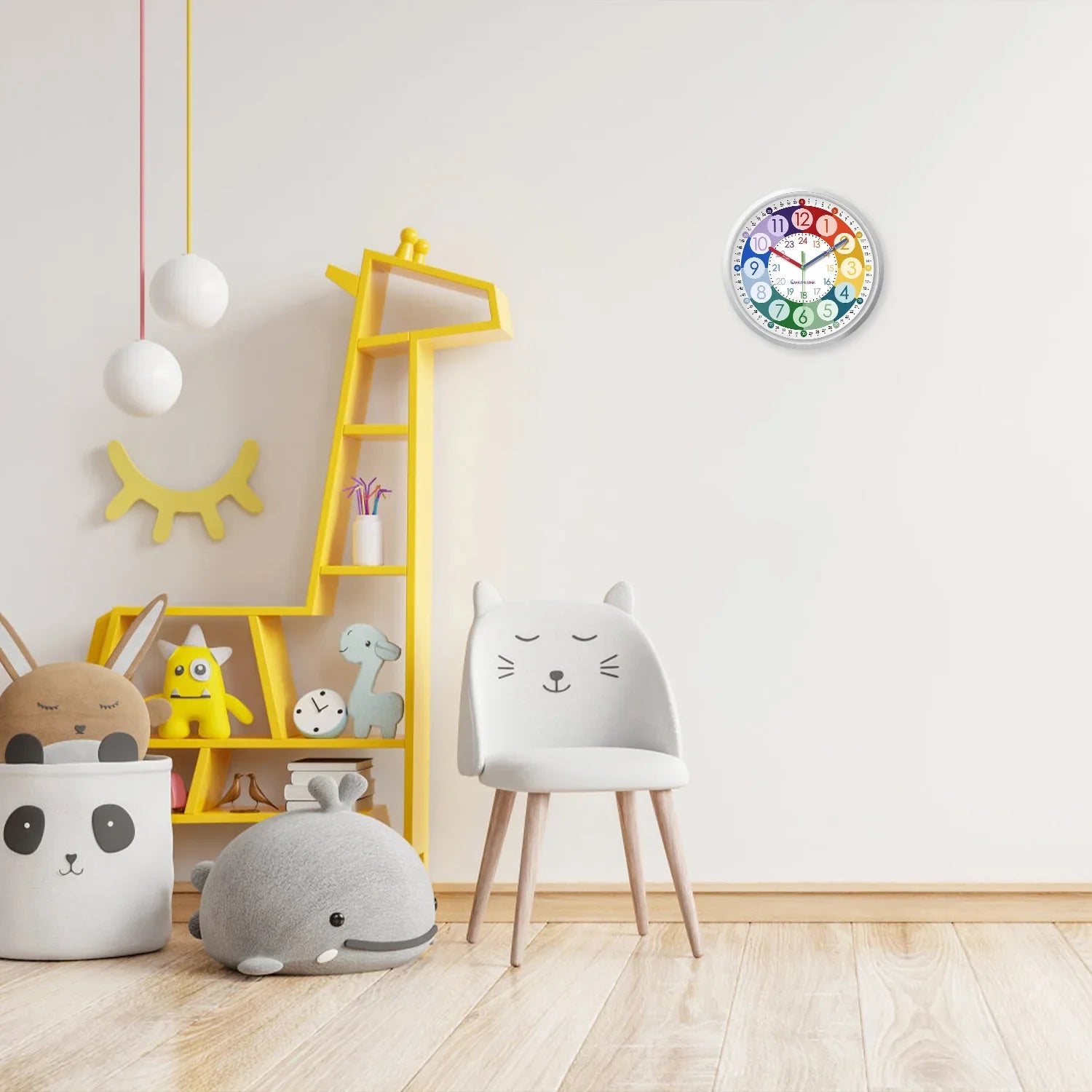 Horloge Enfant Ronde Chiffres Colorés