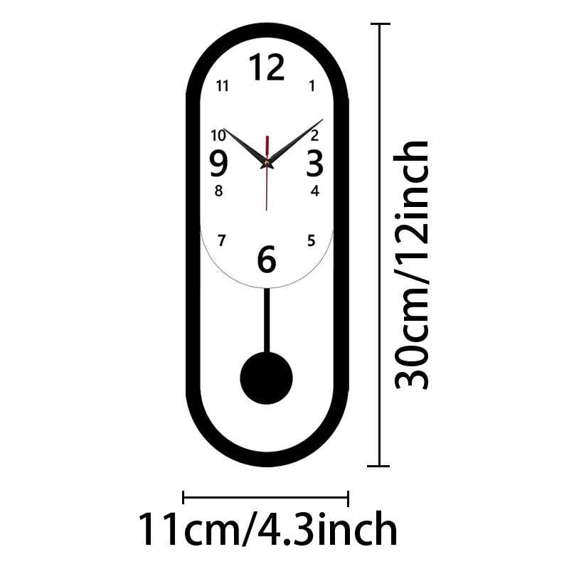 Horloge Pendule Design Ovale Moderne