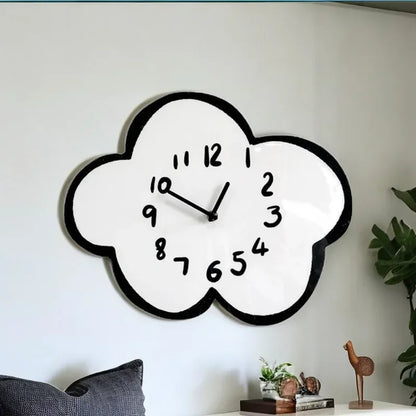 Horloge Murale Silencieuse Design Nuage Enfant Moderne