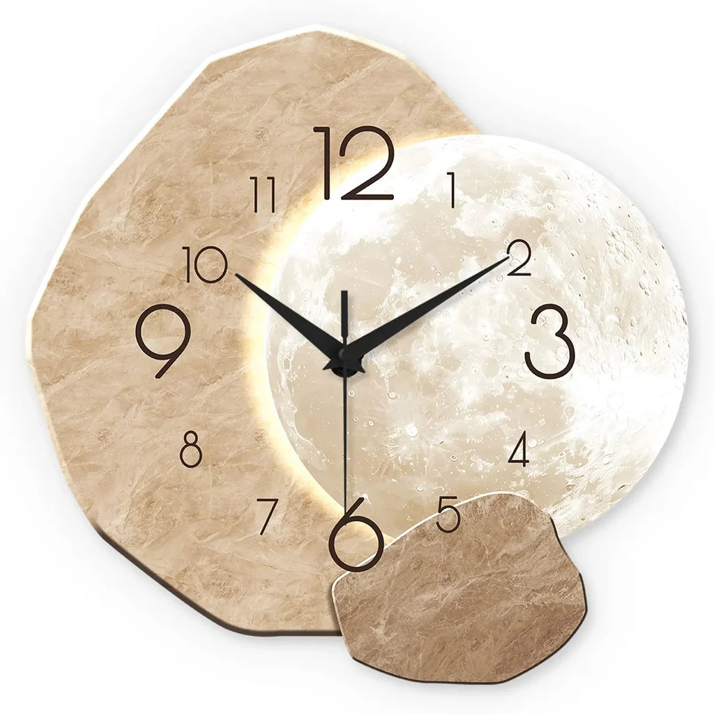 Horloge Murale Chambre Design Lune Moderne