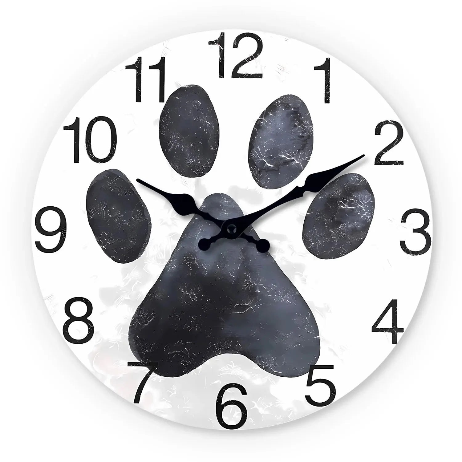 Horloge Chat Patte de Chat Noire
