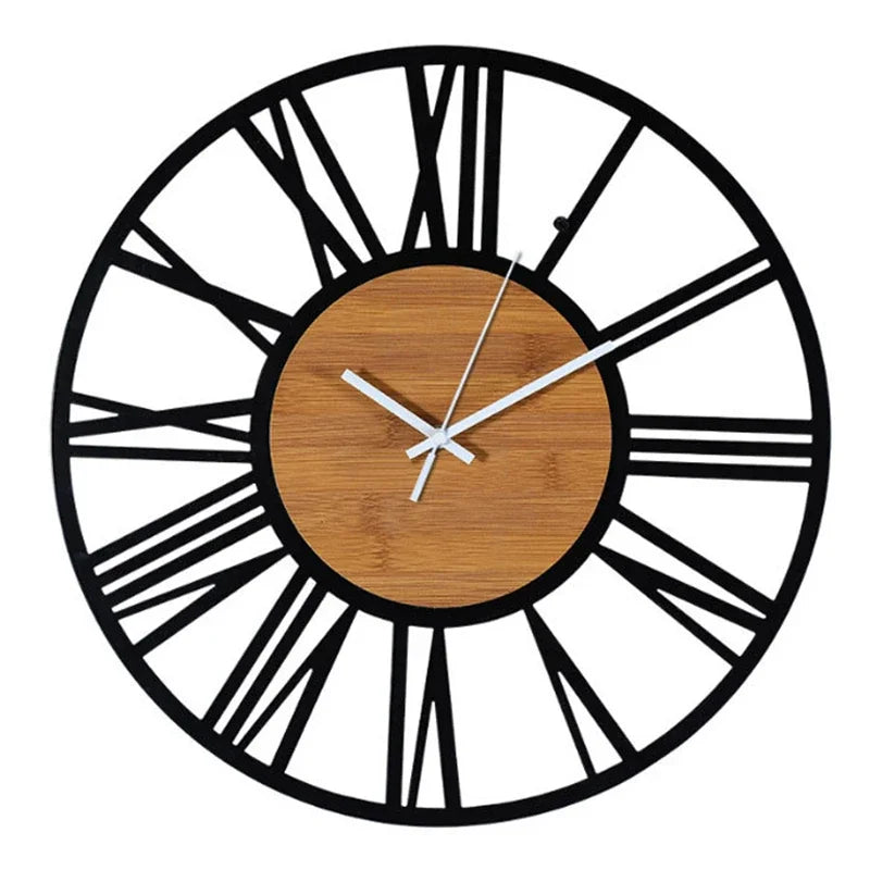 Grande Horloge Murale Vintage Industrielle 60cm