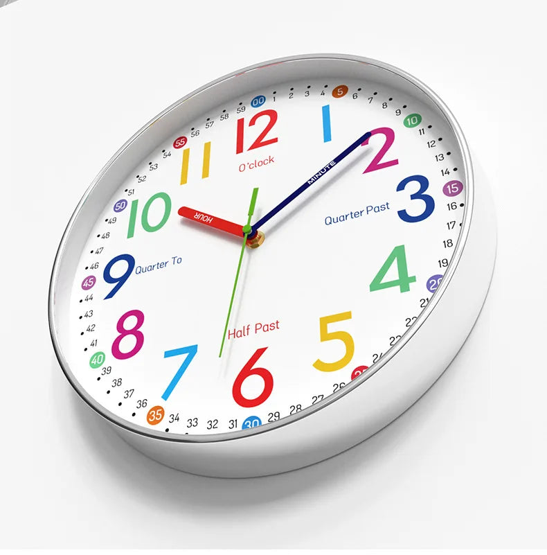Horloge Murale Silencieuse Design Enfant Quartz 30cm