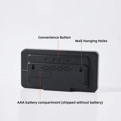 Horloge Murale Digitale LED Grande Taille avec Double Alarme