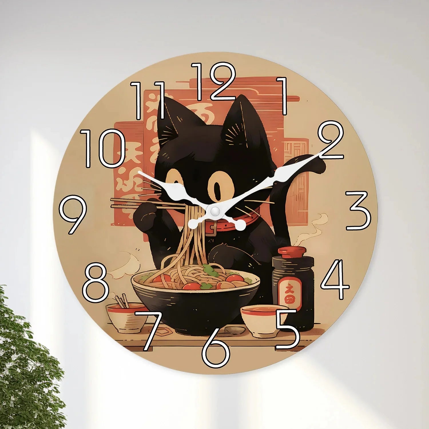 Horloge Chat Noir Style Vietnam