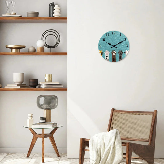 Horloge Chat Pattes de chat