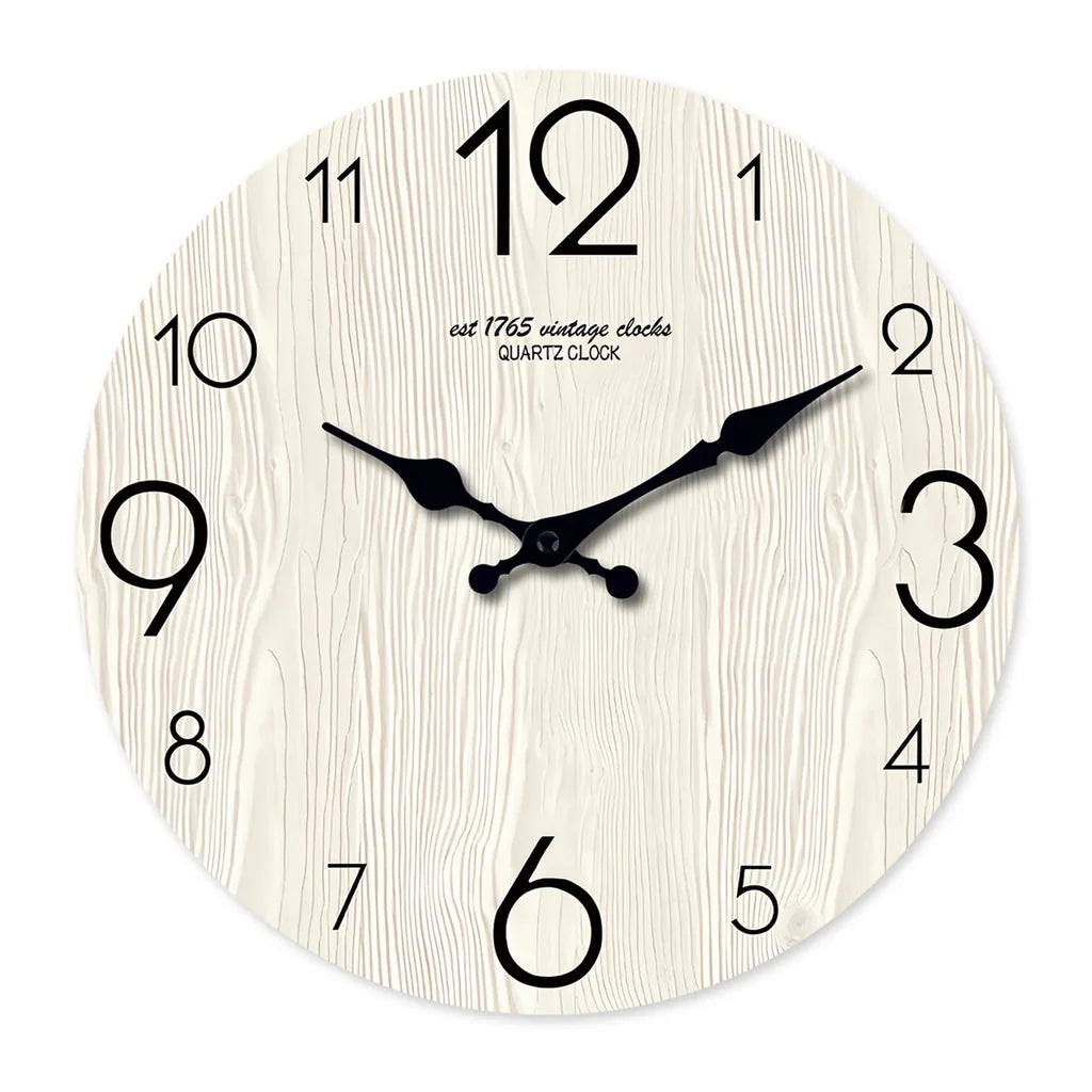 Horloge Murale Bois Grain Simple Élégant