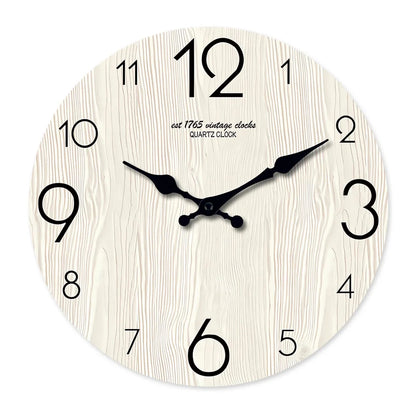 Horloge Murale Bois Grain Simple Élégant