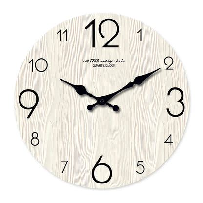 Horloge Murale Bois Grain Simple Élégant