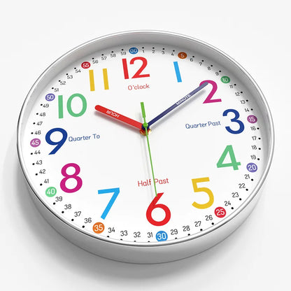 Horloge Murale Silencieuse Design Enfant Quartz 30cm