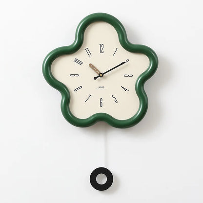 Horloge Pendule Murale Moderne Forme de Fleur
