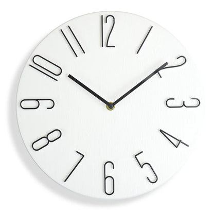 Horloge Murale Silencieuse Quartz Design Nordique Sans Aiguille