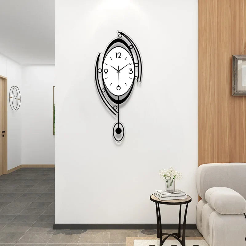 Horloge Murale Silencieuse Ovale