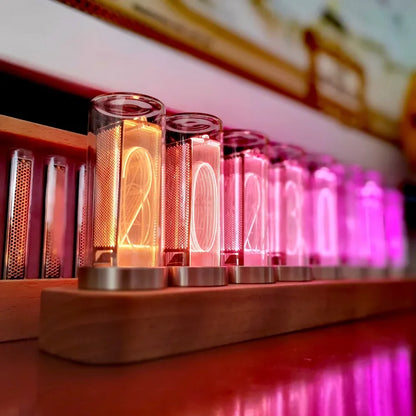 Horloge Nixie 8 Tubes Retro Design LED Electronique