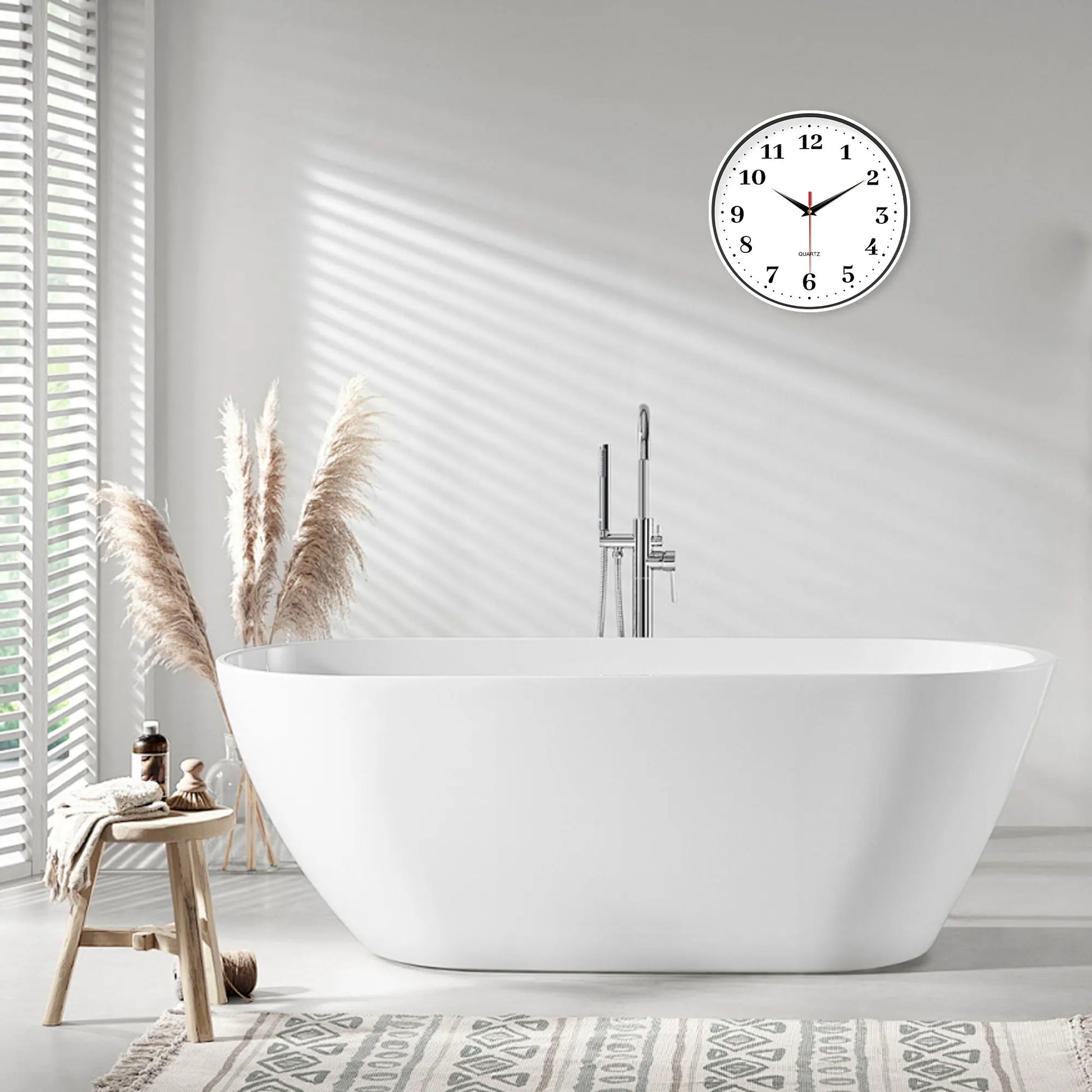 Horloge Murale Décorative Salon – Design Blanc Épuré