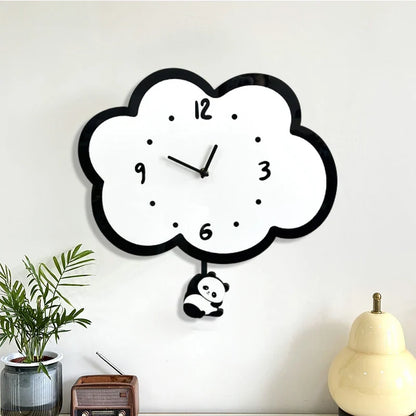 Horloge Murale Originale Panda à Balancier
